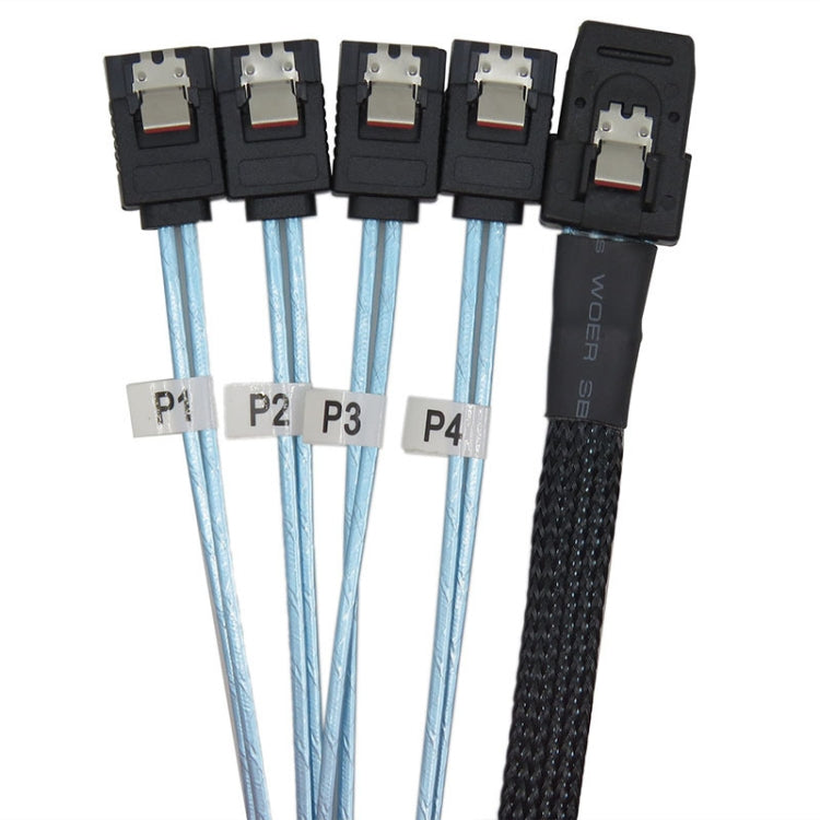 Mini SAS 36Pin SFF 8087 a 4 servidores SATA 7P, longitud del cable: 50 cm