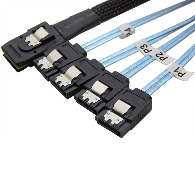 Mini SAS 36Pin SFF 8087 a 4 servidores SATA 7P, longitud del cable: 50 cm
