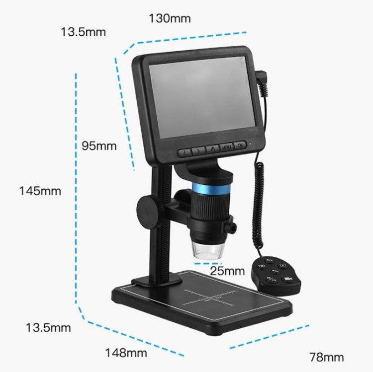 Microscopio electrónico de 5 pulgadas 1080P HD USB Reparación Inspección Lupa