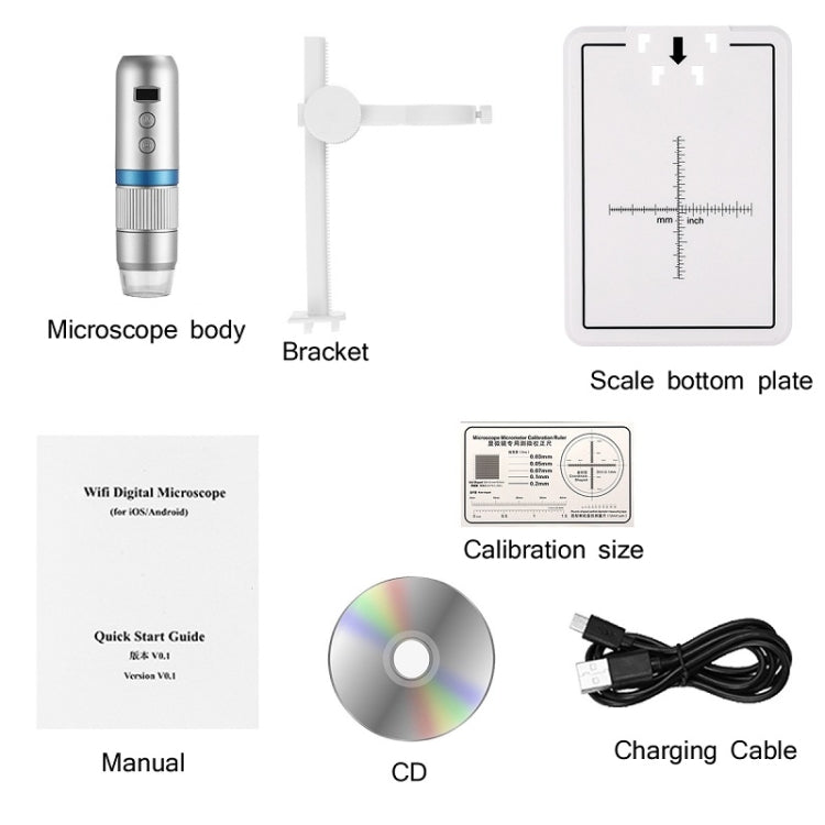 WIFI Inalámbrico Microscopio Electrónico 1080P HD Digital Mantenimiento Inspección Lupa