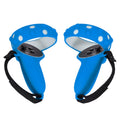 2 juegos GS092 controlador de mango cubierta protectora de silicona anticaída y antipérdida cubierta todo incluido para Oculus Quest 2, GS092 Blue, GS092 Black, GS092 Red, GS092 Gray