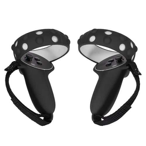 2 juegos GS092 controlador de mango cubierta protectora de silicona anticaída y antipérdida cubierta todo incluido para Oculus Quest 2, GS092 Blue, GS092 Black, GS092 Red, GS092 Gray