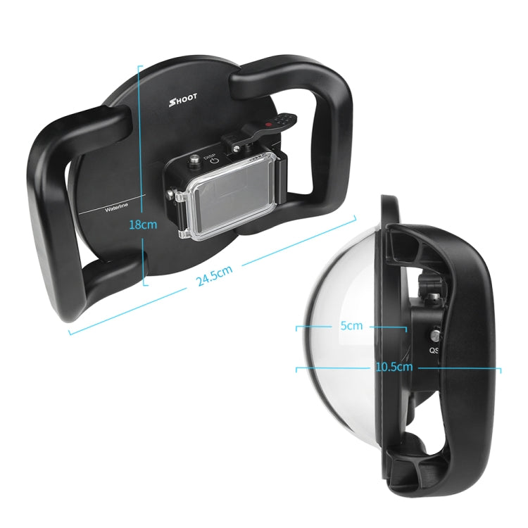XTGP546 Dome Port submarinismo lente de cámara cubierta transparente funda carcasa para DJI Osmo Action, For DJI Osmo Action