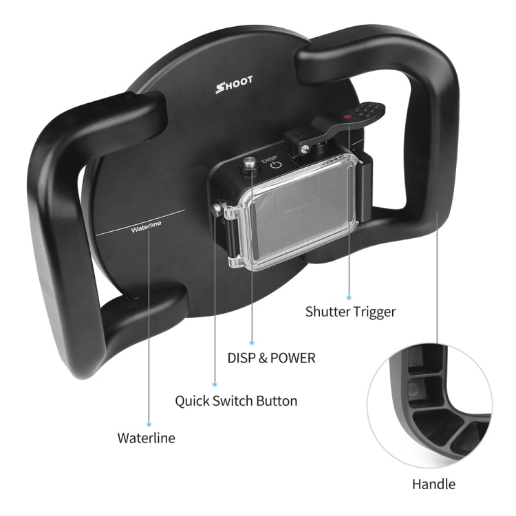 XTGP546 Dome Port submarinismo lente de cámara cubierta transparente funda carcasa para DJI Osmo Action, For DJI Osmo Action