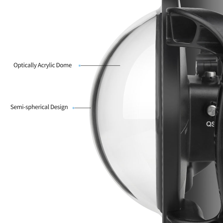 XTGP546 Dome Port submarinismo lente de cámara cubierta transparente funda carcasa para DJI Osmo Action, For DJI Osmo Action