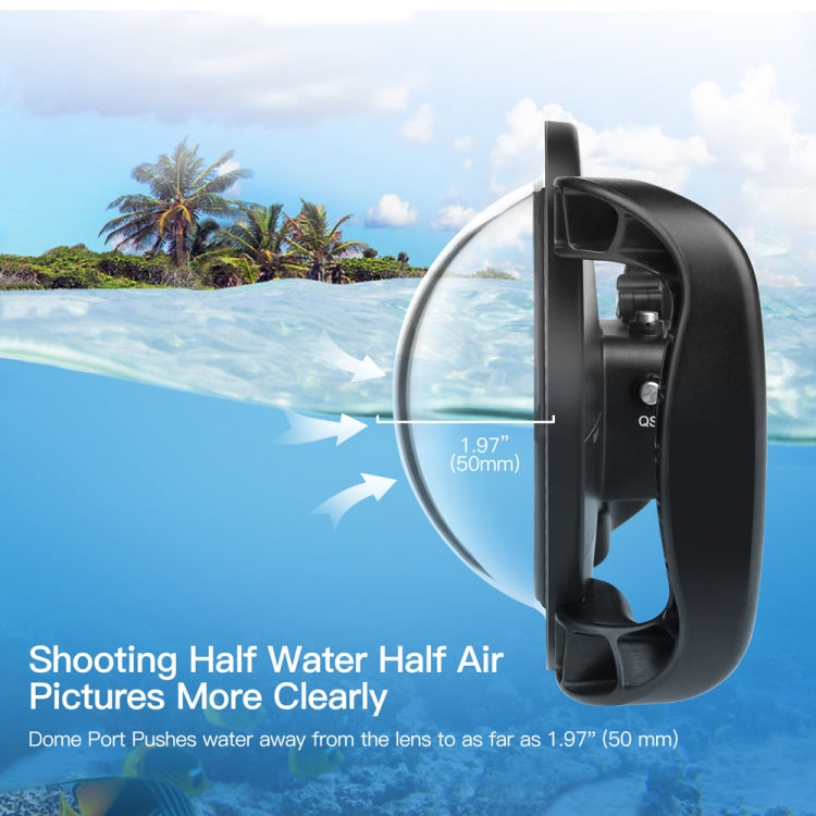 XTGP546 Dome Port submarinismo lente de cámara cubierta transparente funda carcasa para DJI Osmo Action, For DJI Osmo Action