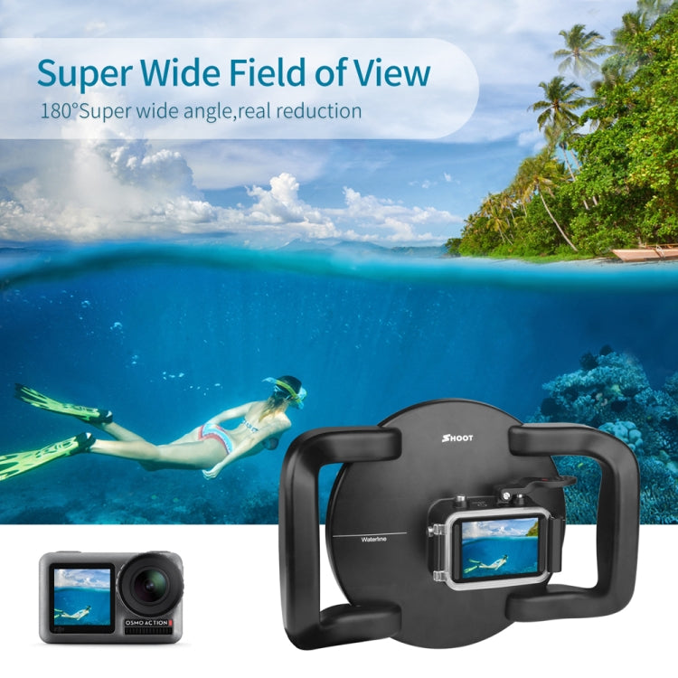 XTGP546 Dome Port submarinismo lente de cámara cubierta transparente funda carcasa para DJI Osmo Action, For DJI Osmo Action