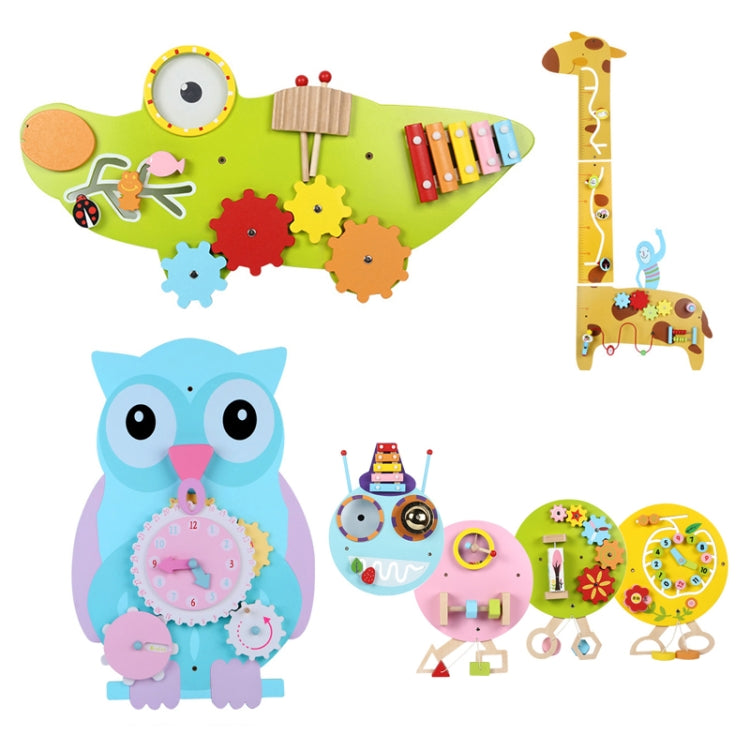 Niños Educación temprana Rompecabezas Juguetes de pared Juegos de pared Montessori Material didáctico, Estilo:, Crocodile, Owl, Giraffe, Worm