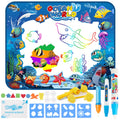 6614 Estera mágica de graffiti con lienzo con dibujo de agua para niños, tamaño: 100 x 80 cm, Blue Version, New Version