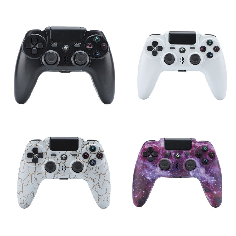 Controlador de juego inalámbrico ZR486 para PS4, White, Black, Burst, Purple Starry Sky