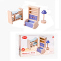 Onshine Pretend Play Scene DIY Role Playing Accesorios de muebles de madera, estilo:, Family Doll, Master Bedroom, Children Room, Bathroom, Kitchen, Living Room