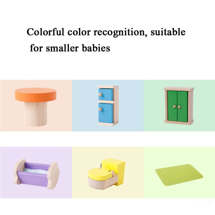 Onshine Pretend Play Scene DIY Role Playing Accesorios de muebles de madera, estilo:, Family Doll, Master Bedroom, Children Room, Bathroom, Kitchen, Living Room
