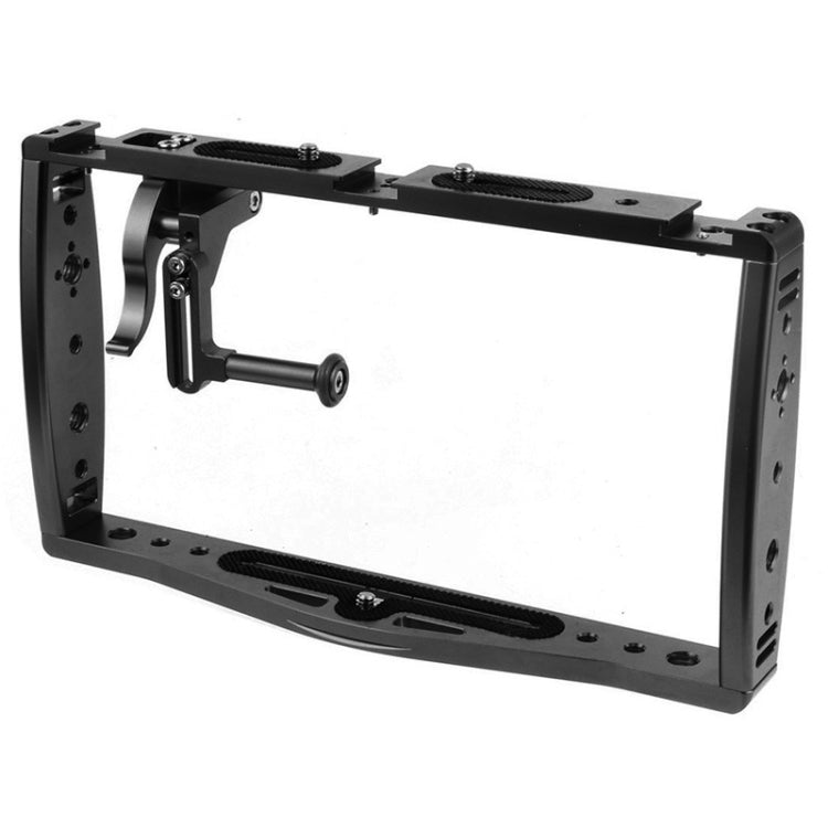 Buceo Dual Handheld Grip Bracket Estabilizador Extension Phone Clamp Camera Rig Cage Underwater Case para GoPro HERO9/8/7, Red, Black, Red Bracket + Shutter, Black Bracket + Shutter
