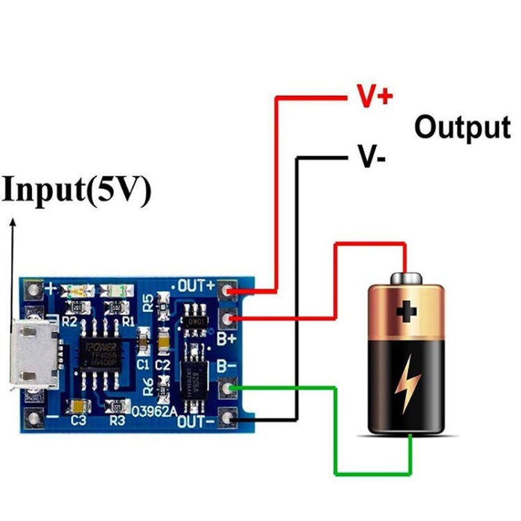 10 PCS HW-107 5V 1A Módulo de cargador de placa de carga de batería micro USB, HW-107
