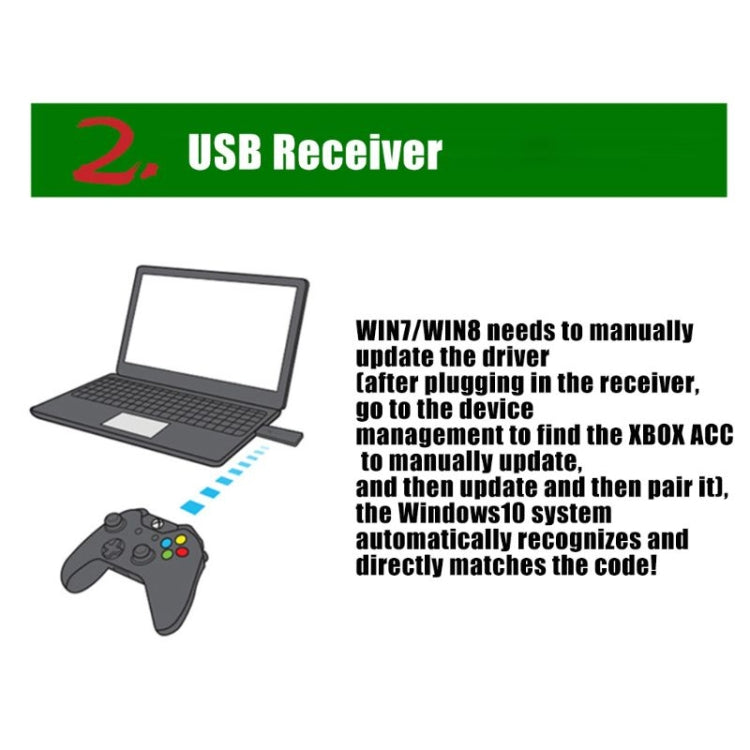 Receptor de controlador inalámbrico 2.4G a receptor de PC para XBOX ONE, PG-XB1006