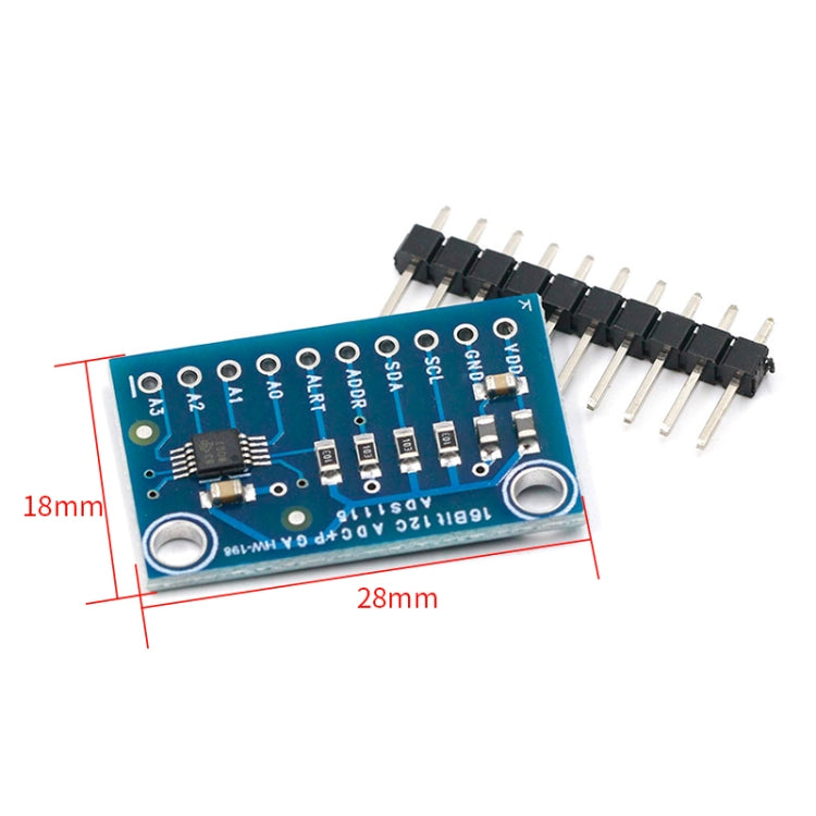 Convertidor analógico a digital de precisión de 16 bits AdC Módulo de placa de desarrollo de 4 canales, CJMCU-ADS1115