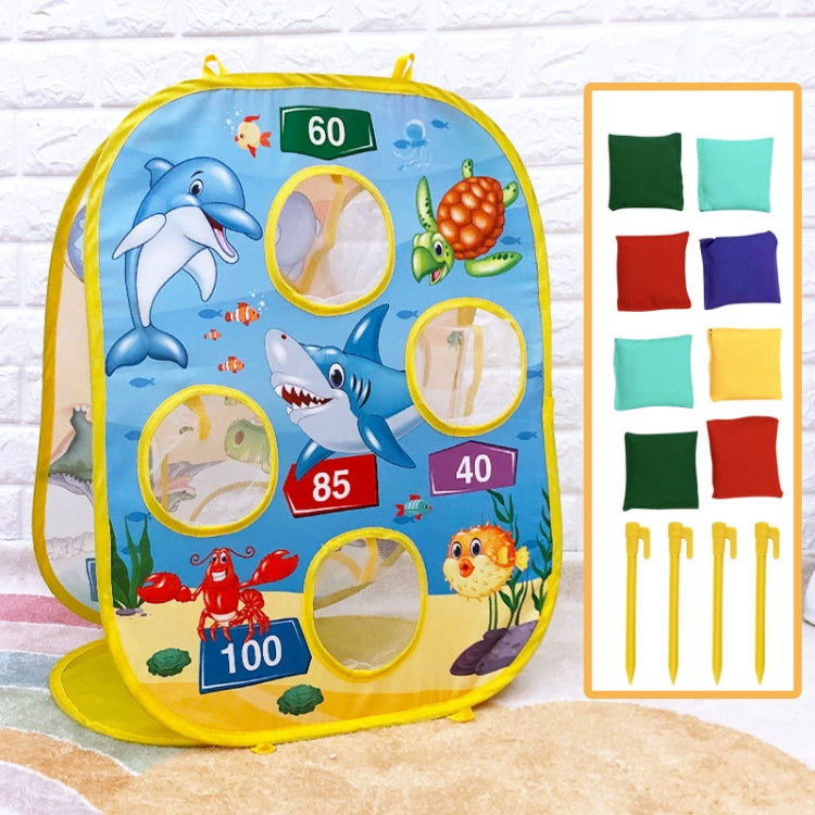 Niños plegable dinosaurio océano lanzando sacos de arena tienda de juguete, Throwing Sandbags Tent Toy