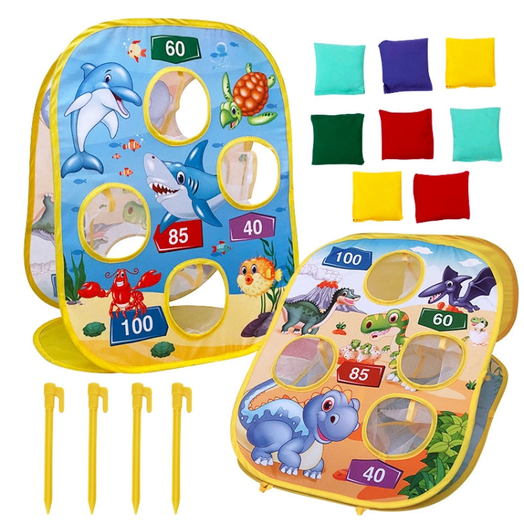 Niños plegable dinosaurio océano lanzando sacos de arena tienda de juguete, Throwing Sandbags Tent Toy