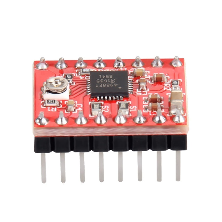 2 uds HW-134A A4988 Módulo de controlador de Motor paso a paso de tablero rojo disipador de calor para impresora 3D, A4988