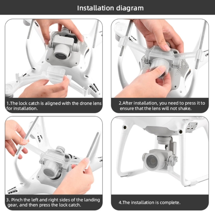 Cubierta de protección del soporte de bloqueo de hebilla de bloqueo de cardán de cámara para DJI Phantom 4 Pro