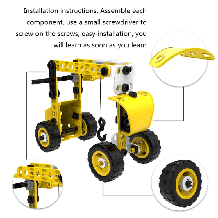 8 en 1, variedad de niños, bloques de construcción ensamblados suaves, 100 Uds., modelo de vehículo de ingeniería DIY, 8 in 1 Engineering Vehicle