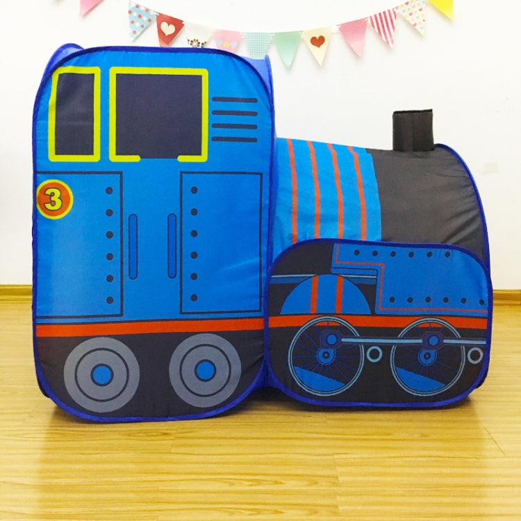 Tienda de campaña para niños, tren, casa de juegos plegable, túnel interior para gatear, piscina de bolas oceánicas, Children Tent House