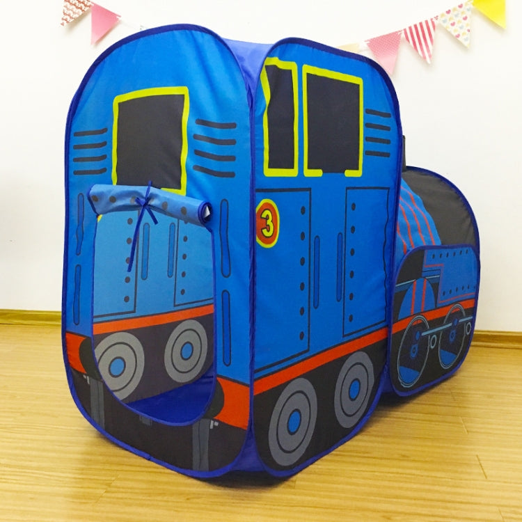Tienda de campaña para niños, tren, casa de juegos plegable, túnel interior para gatear, piscina de bolas oceánicas, Children Tent House