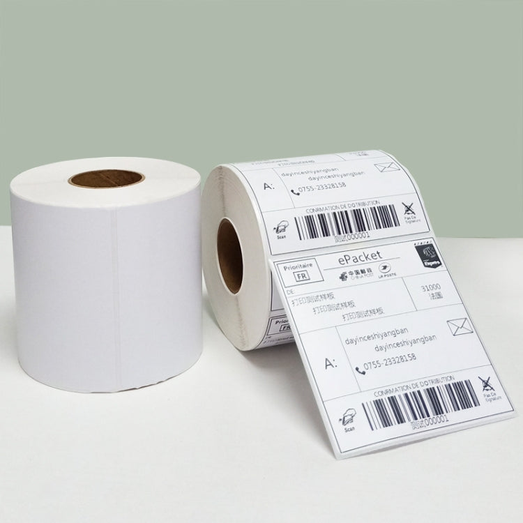 El papel de etiqueta de envío autoadhesivo térmico es adecuado para la impresora XP-108B, 100 x 100 x 500 Sheet/ Roll, 100 x 150 x 350 Sheet/ Roll