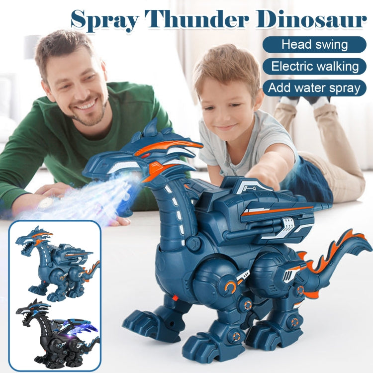 Simulación de juguete de dinosaurio mecánico eléctrico Juguete de animal Juguete multifuncional de sonido y luz, estilo:, Spray-Blue, Spray-Dark Black, No Spray-Gray, No Spray-Green