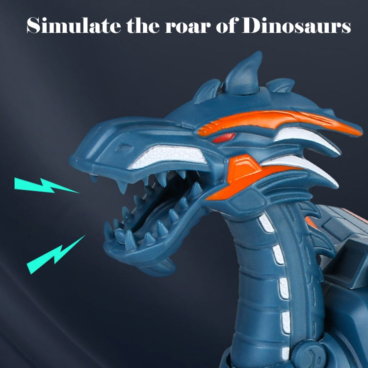 Simulación de juguete de dinosaurio mecánico eléctrico Juguete de animal Juguete multifuncional de sonido y luz, estilo:, Spray-Blue, Spray-Dark Black, No Spray-Gray, No Spray-Green