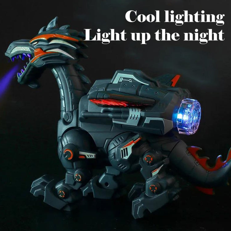 Simulación de juguete de dinosaurio mecánico eléctrico Juguete de animal Juguete multifuncional de sonido y luz, estilo:, Spray-Blue, Spray-Dark Black, No Spray-Gray, No Spray-Green