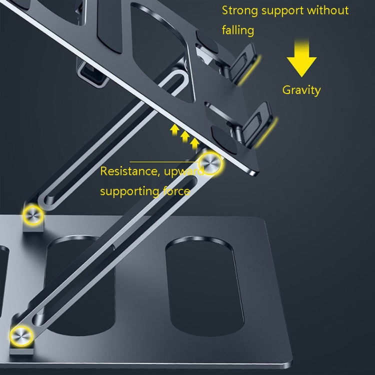 Oatsbasf Z08 Soporte para portátil de metal Soporte ajustable para aumento de escritorio Soporte para portátil