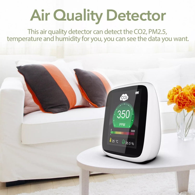 DM1308 CO2 Monitor Tester Calidad del aire interior 400-5000ppm Sensor digital de temperatura y humedad de dióxido de carbono NDIR