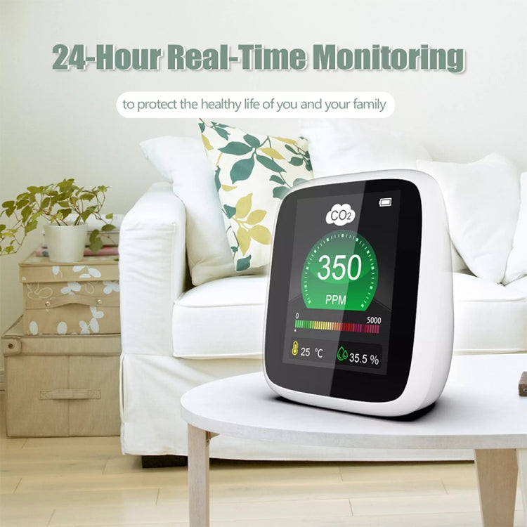 DM1308 CO2 Monitor Tester Calidad del aire interior 400-5000ppm Sensor digital de temperatura y humedad de dióxido de carbono NDIR