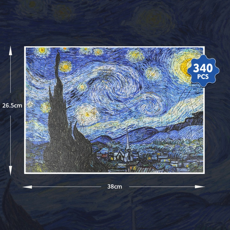 Rompecabezas de madera irregular Adulto Alta dificultad Regalo creativo, The Starry Night