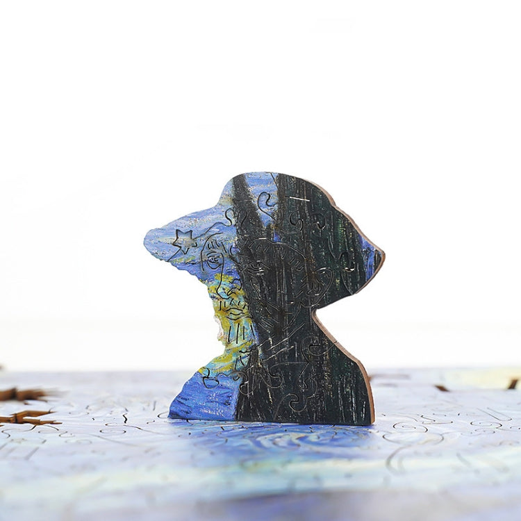 Rompecabezas de madera irregular Adulto Alta dificultad Regalo creativo, The Starry Night