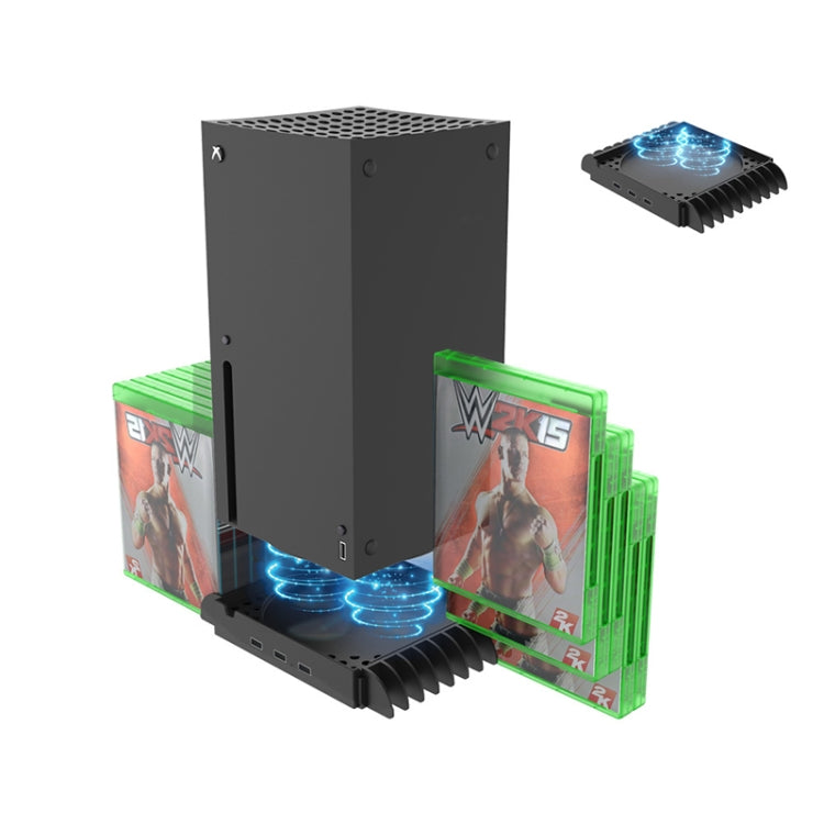 Base de refrigeración multifunción JYS X133 + almacenamiento de disco de juego para XBOX Series X Host, JYS X133