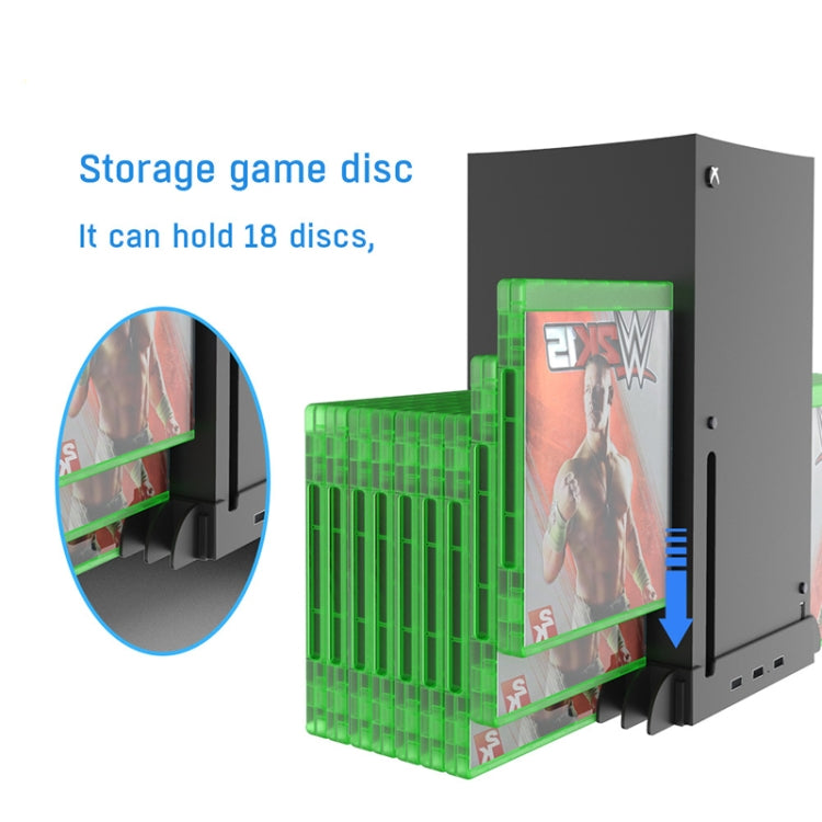 Base de refrigeración multifunción JYS X133 + almacenamiento de disco de juego para XBOX Series X Host, JYS X133