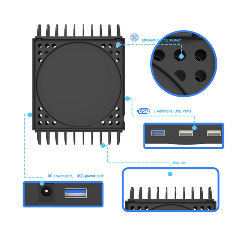 Base de refrigeración multifunción JYS X133 + almacenamiento de disco de juego para XBOX Series X Host, JYS X133