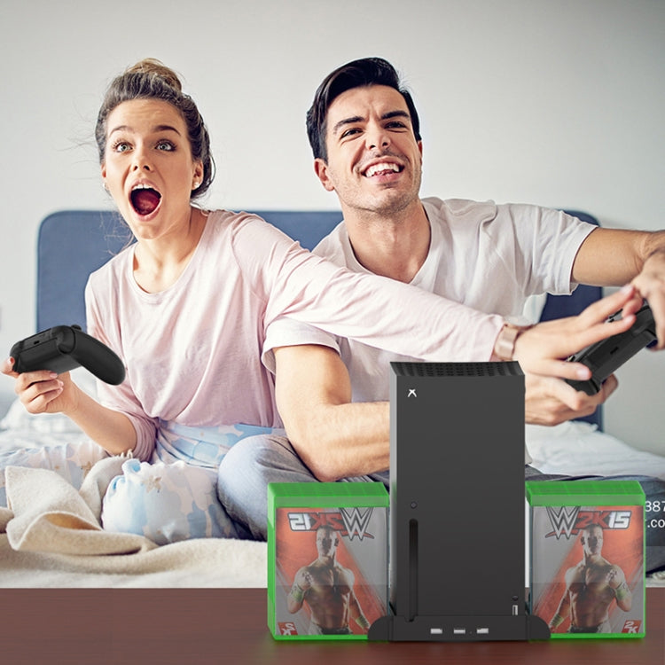 Base de refrigeración multifunción JYS X133 + almacenamiento de disco de juego para XBOX Series X Host, JYS X133