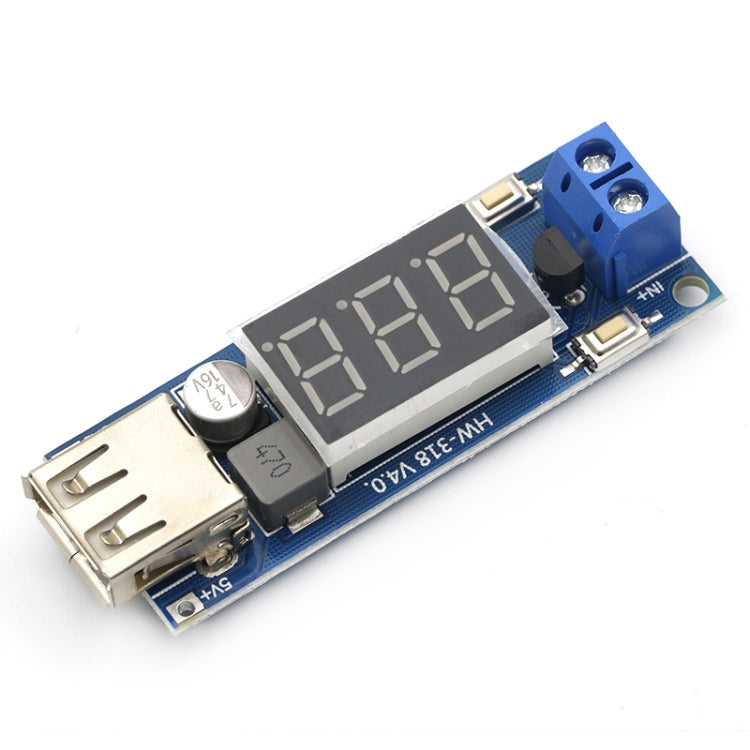 HW-318 12V a 5V Buck Module DC-DC 3A DC Módulo de alimentación LED Batería Voltímetro del coche