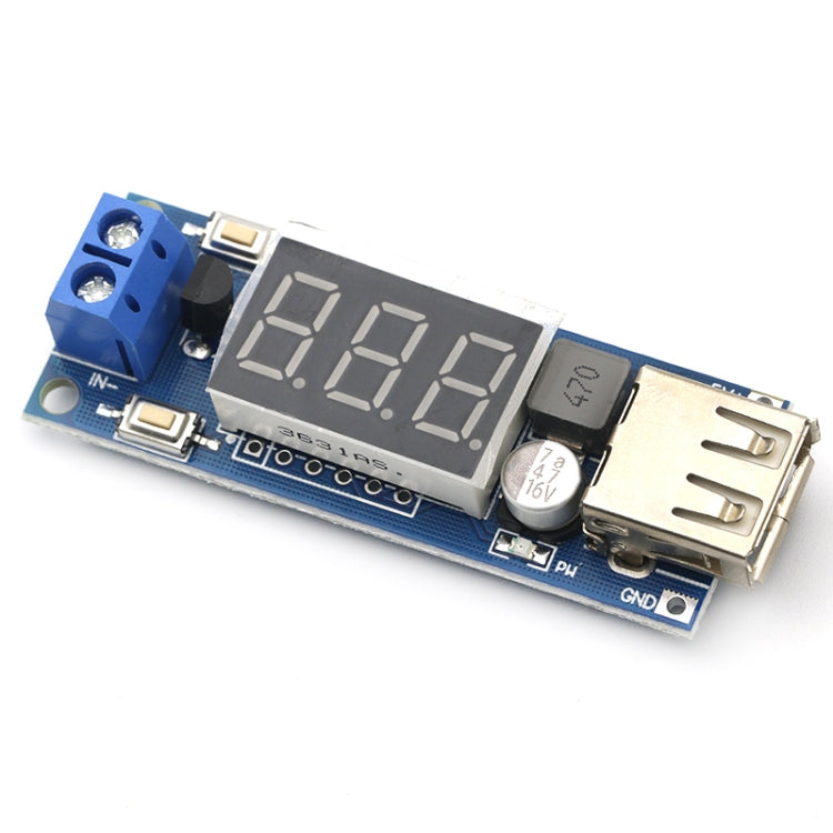 HW-318 12V a 5V Buck Module DC-DC 3A DC Módulo de alimentación LED Batería Voltímetro del coche