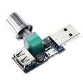 2 uds HW-602 regulador de ventilador USB controlador de velocidad del viento regulador de volumen de aire refrigeración silenciador módulo de interruptor de reducción de ruido multifunción