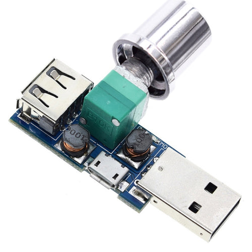 2 uds HW-602 regulador de ventilador USB controlador de velocidad del viento regulador de volumen de aire refrigeración silenciador módulo de interruptor de reducción de ruido multifunción