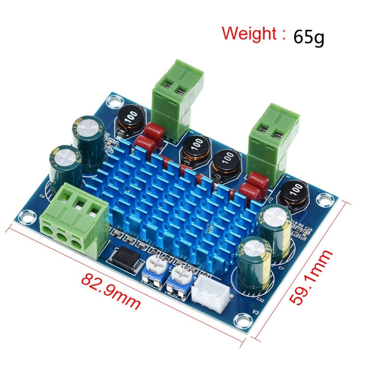Placa amplificadora de potencia Digital de alta potencia HW-447, chasis TPA3116D2, enchufe dedicado, salida de 5-28V, 120W