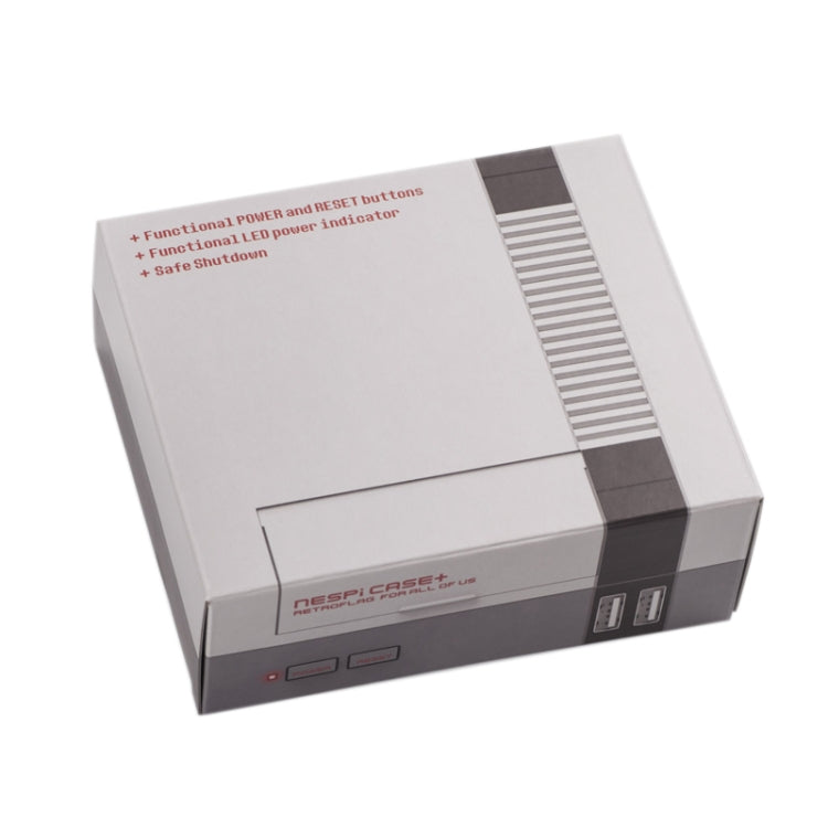 Retroflag NESPi Case+ Caja de consola de juegos con indicador LED para Raspberry Pi, Retroflag NESPi Case+