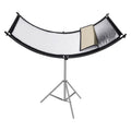 FOMITO Tablero reflector de estudio fotográfico curvo en forma de U 4 en 1 Tablero reflectante dorado, plateado, blanco y negro, U-Shaped 4 in 1