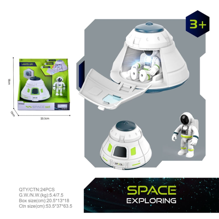 Simulación de sonido y luz, modelo de aviación ensamblado DIY, juguetes de ciencia y educación, Return Cabin, Space Truck, Shuttle, Space Station, Rocket