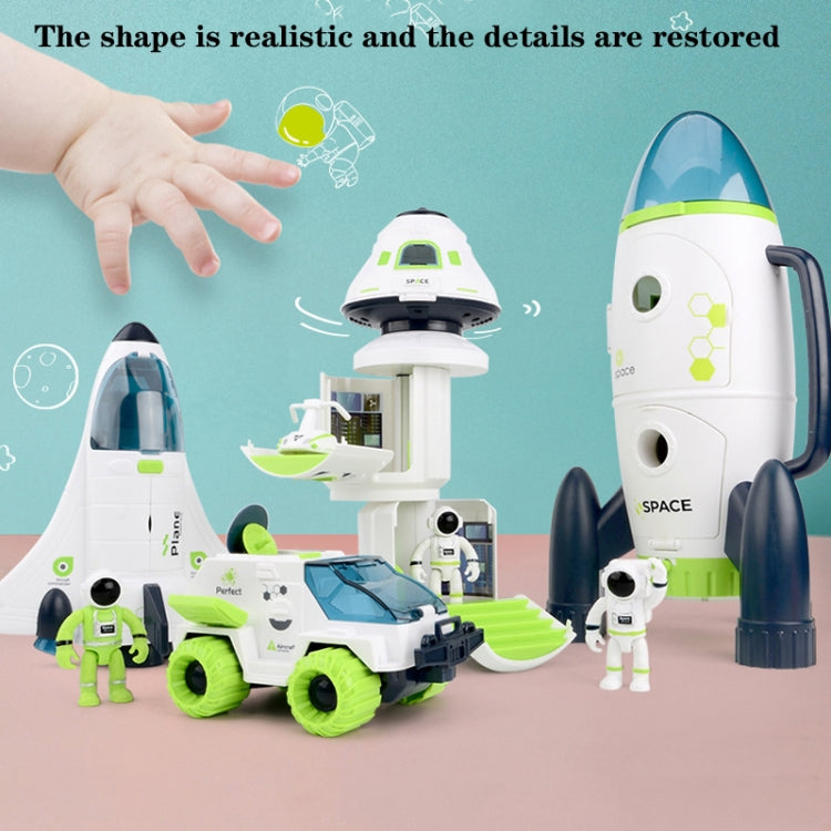Simulación de sonido y luz, modelo de aviación ensamblado DIY, juguetes de ciencia y educación, Return Cabin, Space Truck, Shuttle, Space Station, Rocket