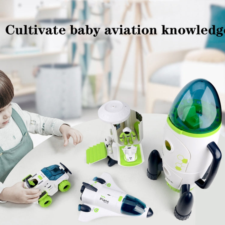 Simulación de sonido y luz, modelo de aviación ensamblado DIY, juguetes de ciencia y educación, Return Cabin, Space Truck, Shuttle, Space Station, Rocket